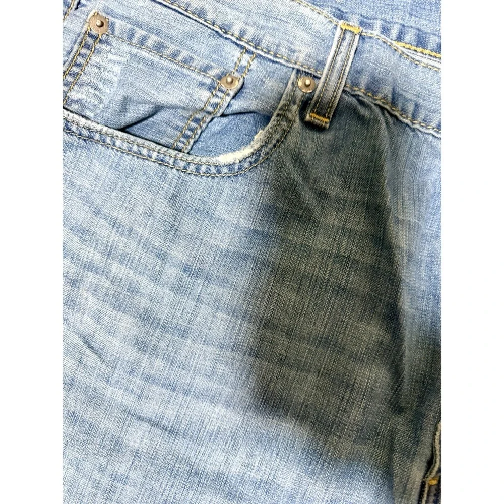 Levi 569 Loose Straight Jeans Mens 42x30 Light Wash Blue Good Denim Pants
